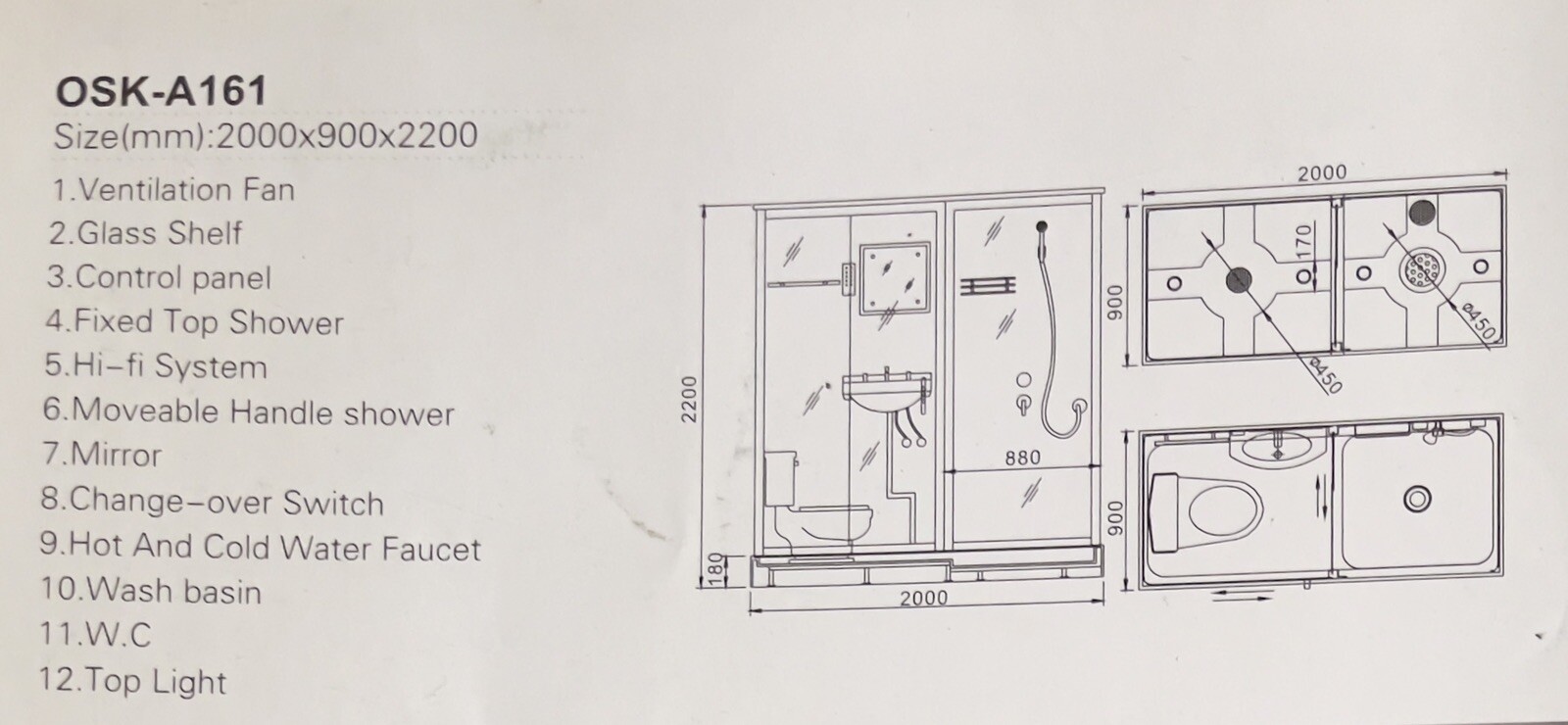 NEW Bathroom Ensuite Shower With Toilet And Sink eBay