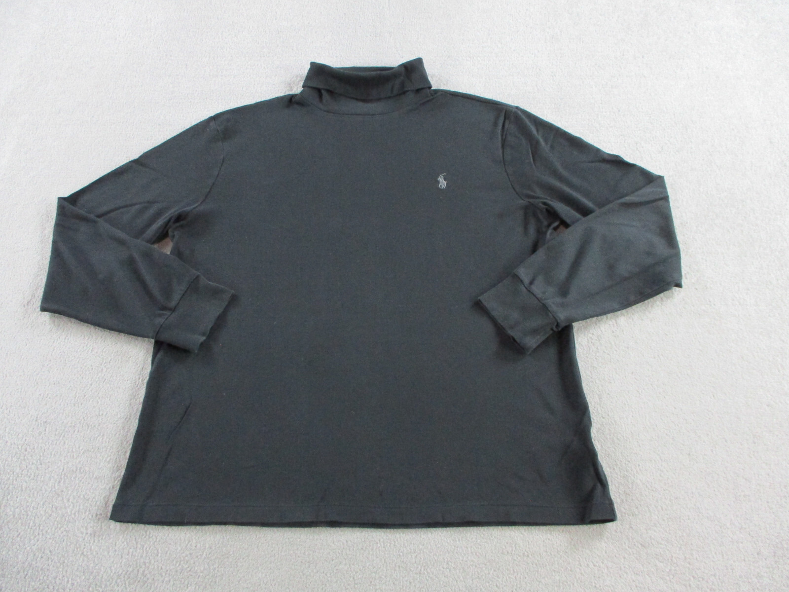 Polo Ralph Lauren uomo grande nera grigia pony collo alto manica lunga casual
