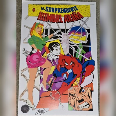 Rare VHTF Hombre Araña Spider-man 1 NM MX Print SIGNED Jose Luis Duran 2024