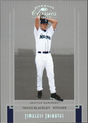2005 Donruss Classics Timeless Tributes Silver #85 Travis Blackley /100 - NM-MT