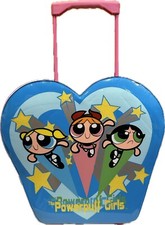 VTG THE POWERPUFF GIRLS ROLLING SUITCASE CARTOON NETWORK LUGGAGE BLOSSOM BUBBLES