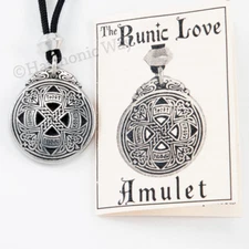 CELTIC RUNIC LOVE Necklace rune pendant Knot work TRUST HAPPINESS PASSION Amulet
