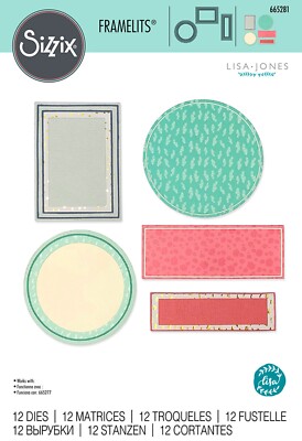 Sizzix Framelits 12pk Frames & Borders #665281 Retail $31.99 by Lisa Jones