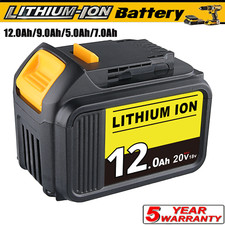 For DeWalt 20V 20 Volt Max 7.0/8.0/9.0/12.0AH Lithium Ion DCB206 DCB205 Battery