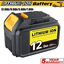 For DeWalt 20V 20 Volt Max 7.0/8.0/9.0/12.0AH Lithium Ion DCB206 DCB205 Battery 