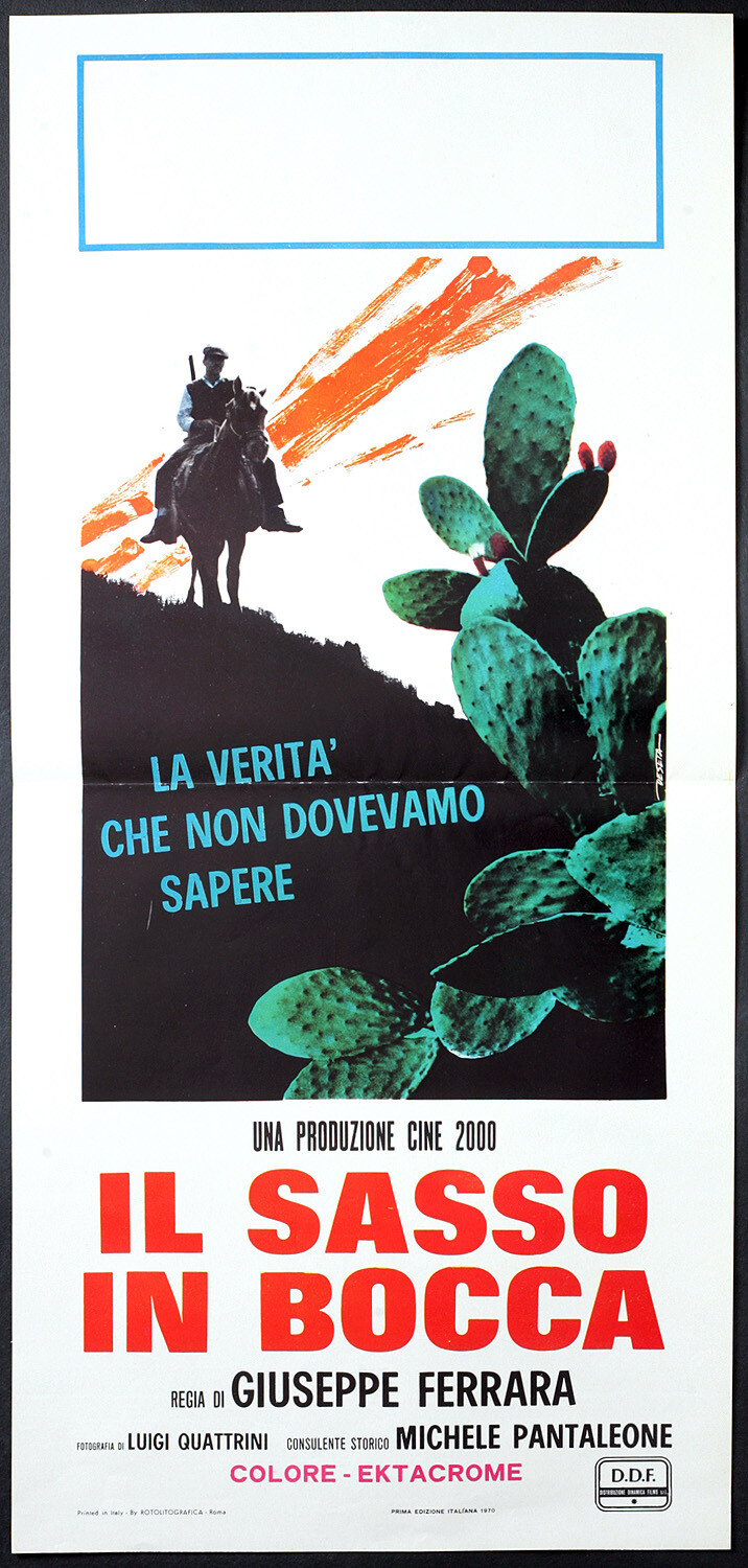 Locandina originale film Il sasso in bocca (1969) - Regia di Giuseppe Ferrara