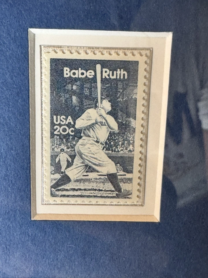 Yankee Stadium Framed Photo By David Henderson- Babe Ruth & Lou Gehrig Stamps - Image 4 of 4