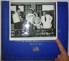 ROYAL King George VI  Queen Elizabeth 1937 Broadcast (E+) 78 15-Record Set Photo