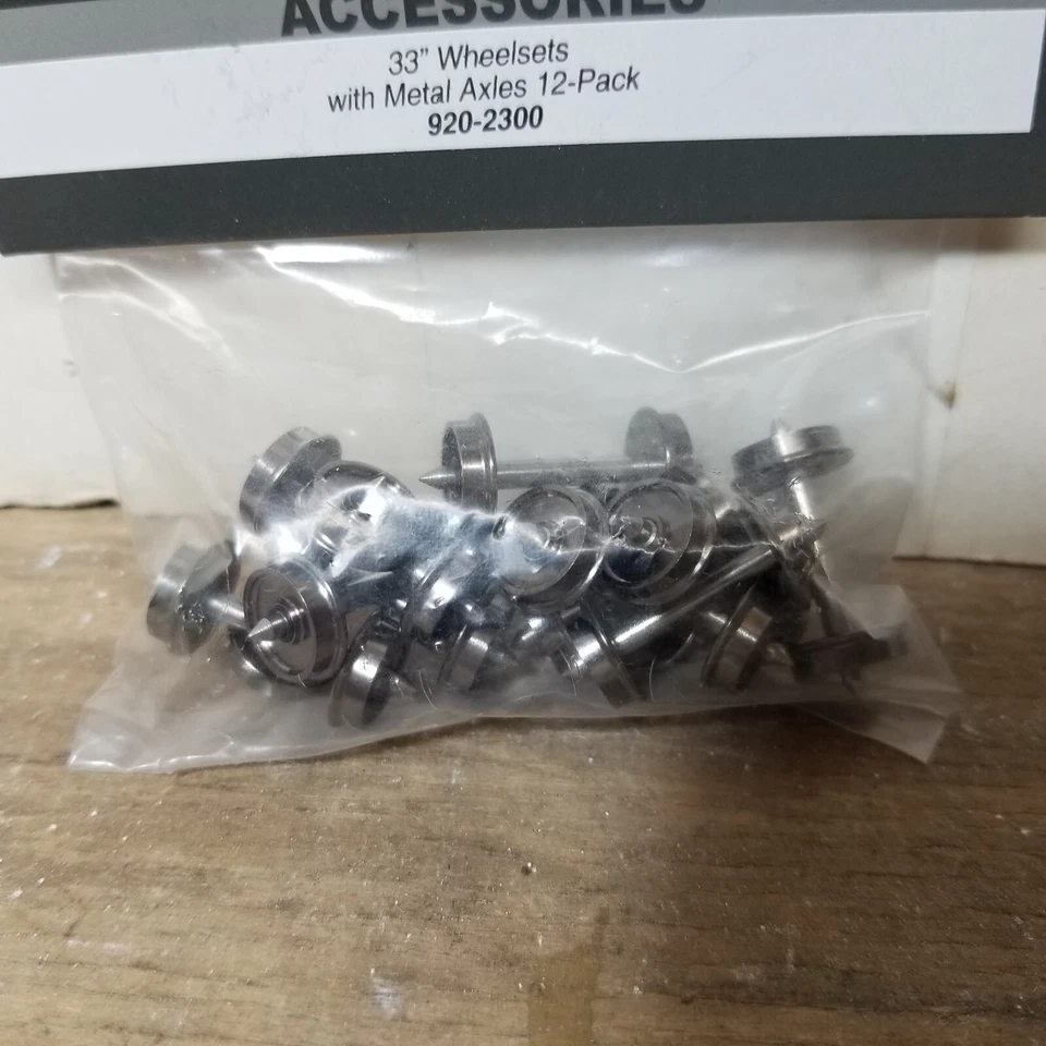 Walthers Proto 920-2300 33" Turned Metal Wheels with Metal Axles 12 Pack HO - Image 2 of 3