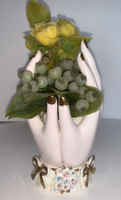 Rubens Originals Hands PLANTER Japan FLOWERS Vintage Plastic Flower Arrangement