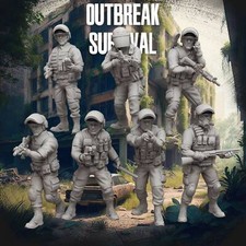 The Agency - Outbreak Survival - Set of 7 | DnD Miniatures | Tabletop Gaming |