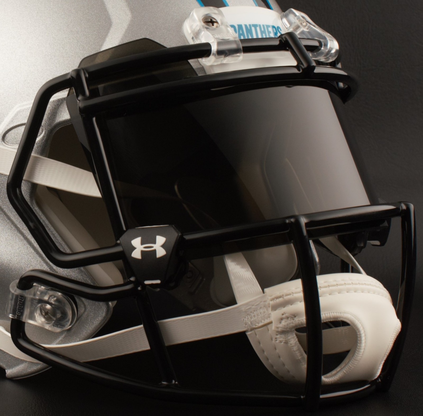 CAROLINA PANTHERS NFL Football Helmet with BLACK-TINT Visor / Eye ...