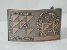 Nabisco Promotional Belt Buckle 1977 Billionaire