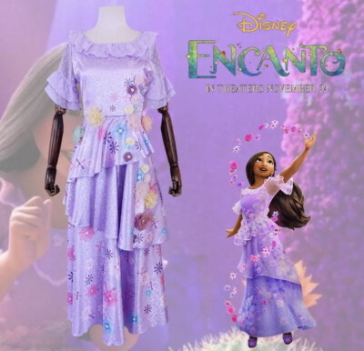 Encanto Magic House Flower Party Gown Isabela Madrigal Cosplay Dress EBay encanto-magic-house-flower-party-gown-isabela-madrigal-cosplay-dress-ebay