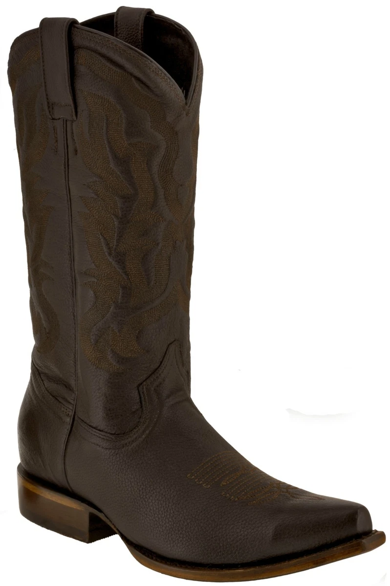 Plain brown cowboy clearance boots