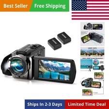 Video Camera Camcorder Digital Camera Recorder Full HD 1080P 15FPS 24MP 3.0 I...