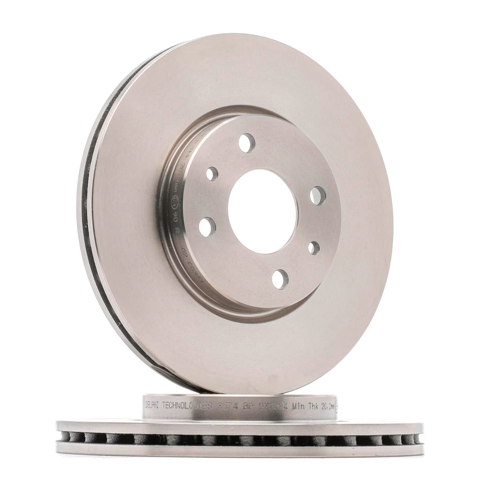 COPPIA DISCHI FRENO DELPHI per Alfa Romeo Mito (145)(2008->) 0,9 - 63kw 85cv (31 - Immagine 2 di 4