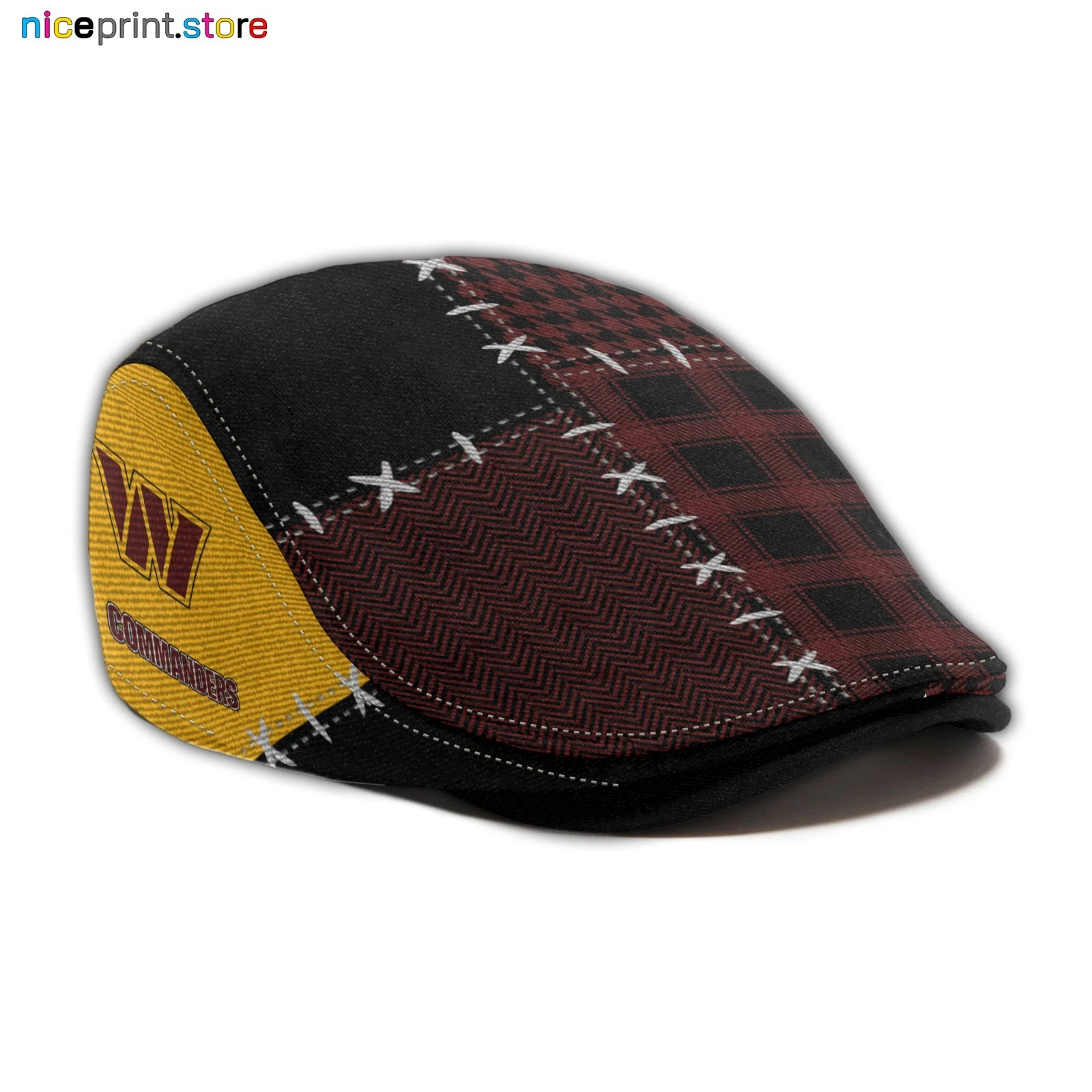 Washington Team Commanders Jeff Cap Commanders football Driver Cap football Flat Cap