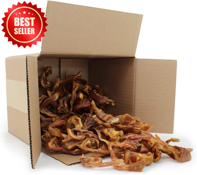 Roasted Pig Ears Dog Chews 1.8 LB Natural Safe Puppies Aggressive US