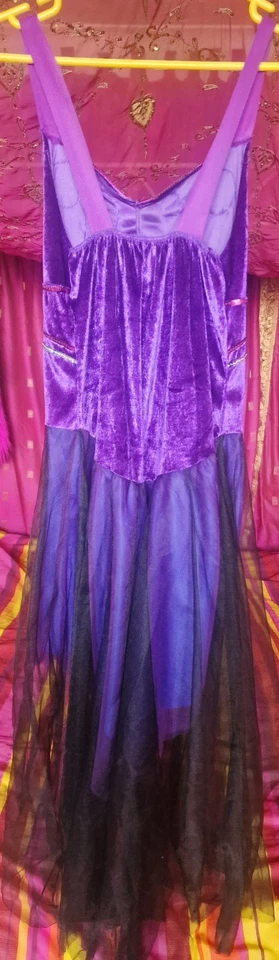 Adulto Bruja Circo Bailarina del Vientre Disfraz Elegante Festival Hada Púrpura OS Foto 4 de 4