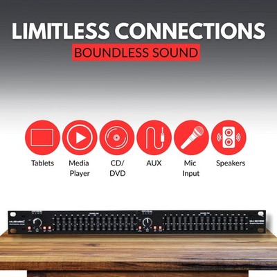 Graphic Equalizer for Home Audio 15 Band Stereo Equalizer Rack