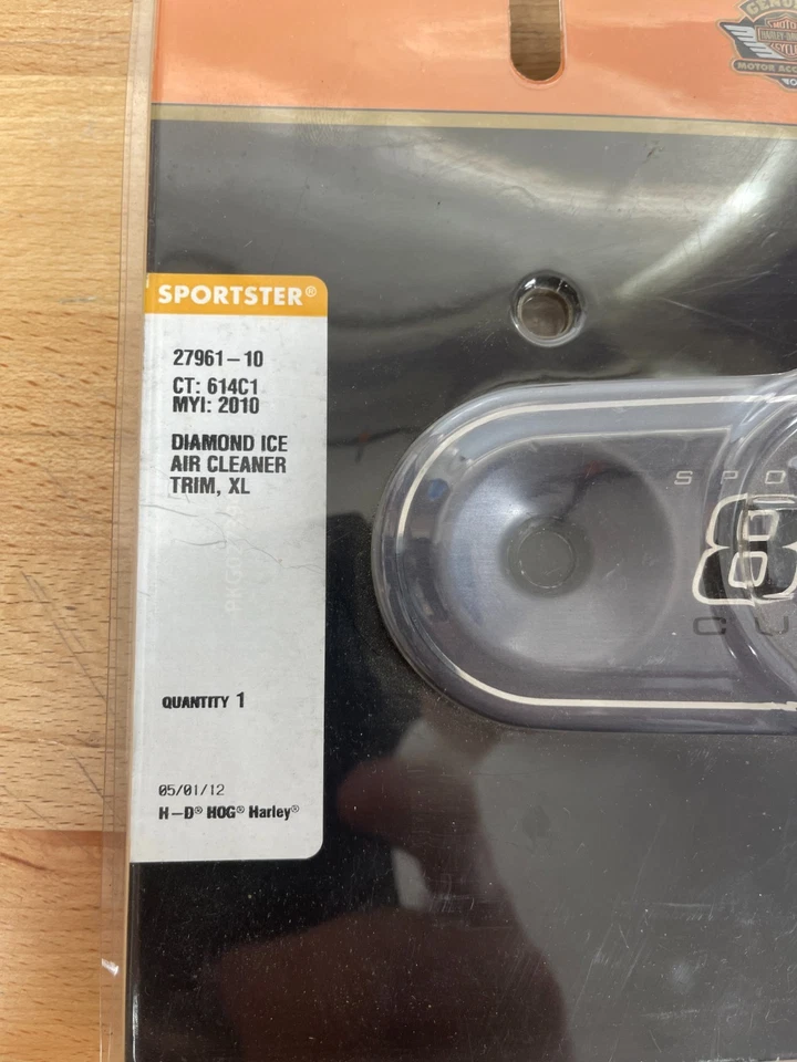 Harley-Davidson 27961-10 Diamond Ice Air Cleaner Trim XL 883 NOS Sealed - Image 4 of 4