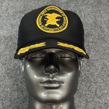 Vintage NRA Snapback Trucker Hat Cap Mesh Patch Gold Leaf Eggs - OSFA - USA MADE