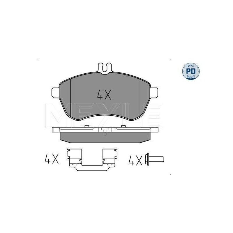 MEYLE 025 243 0620-1/PD Brake Pads Set Front for C204 S204 W204 A207 C207 S212 W