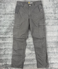 Carhartt Force Relaxed-Fit Ripstop Gray Cargo Work Pants Men s 33x36