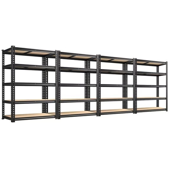 4 Pack Heavy Duty 5 Tier Garage Shelving 72 x 35.5 x 16", Storage Shelving
