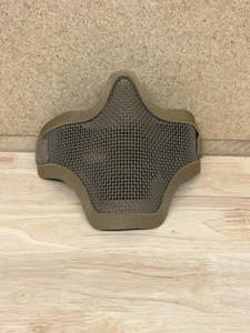 Airsoft Face Mask Half Metal Wired Steel Mesh Protection Gear Tactical Tan