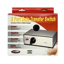 Vintage Belkin 2 Port Data Transfer Switch F1B024E Printer Modem Sharing Y2K PC