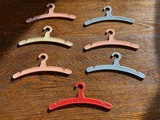 Vintage Lot Of 7 1960s Doll Clothes Hangers
