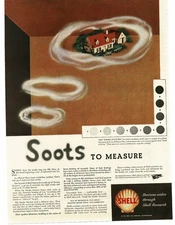 1945 Shell Oil Company Research Measure Soot Vintage Print Ad