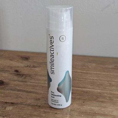 Sealed Smileactives Pro Whitening Gel Add To Toothpaste for Brighter Teeth 3.8Oz