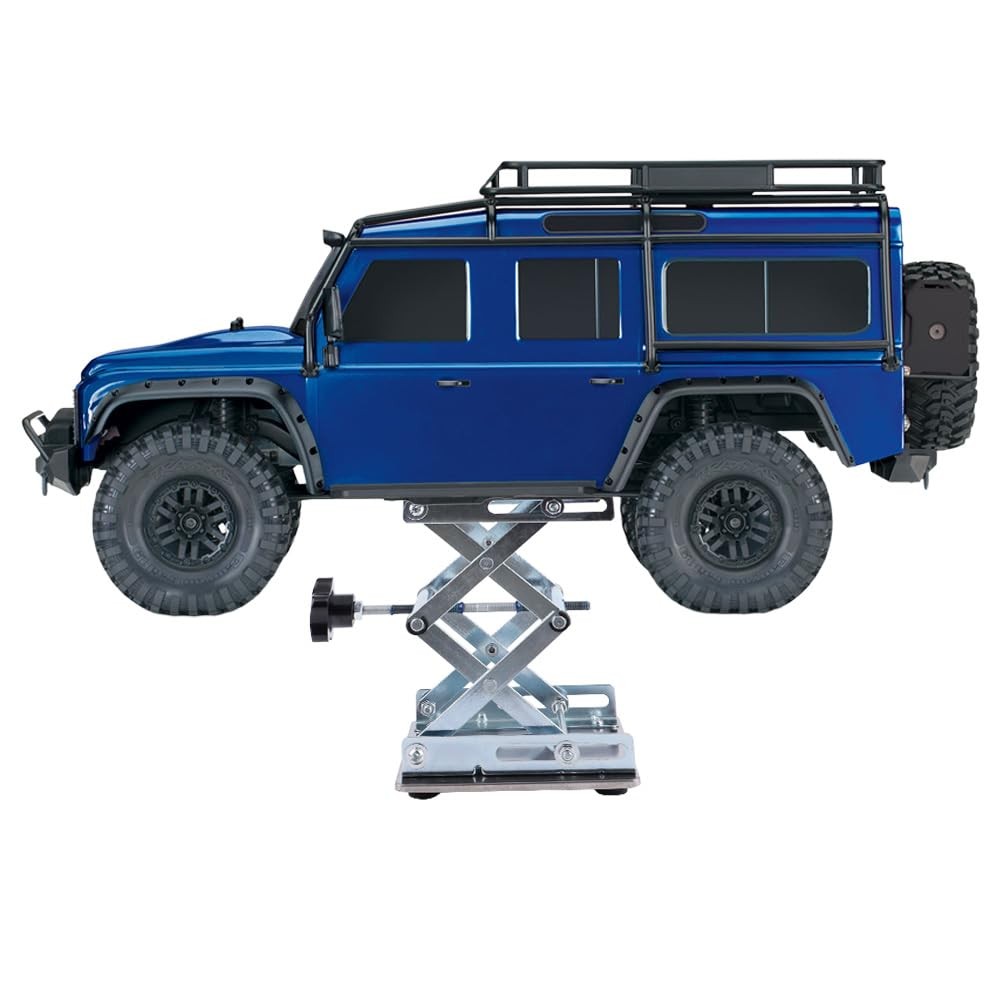 Locadence RC Car Work Stand, Estación de Trabajo de Reparación de Aluminio, Elevación Inferior de Rotación de 360 ​​Grados con Escala para 1/8 1/10