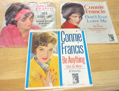 Vtg. CONNIE FRANCIS Records YOUR OTHER LOVE / DON'T EVER LEAVE ME / BE ANYTHING