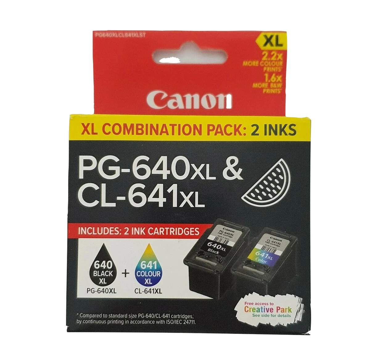 Canon PG640XL CL641XL Genuine Standard Ink Cartridges PIXMA MG2160 MG3160 MG3650
