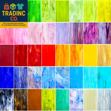 36 Sheets Vibrant Stained Glass Sheets Variety Pack, 6 X 4 Inch Stained Glass Su