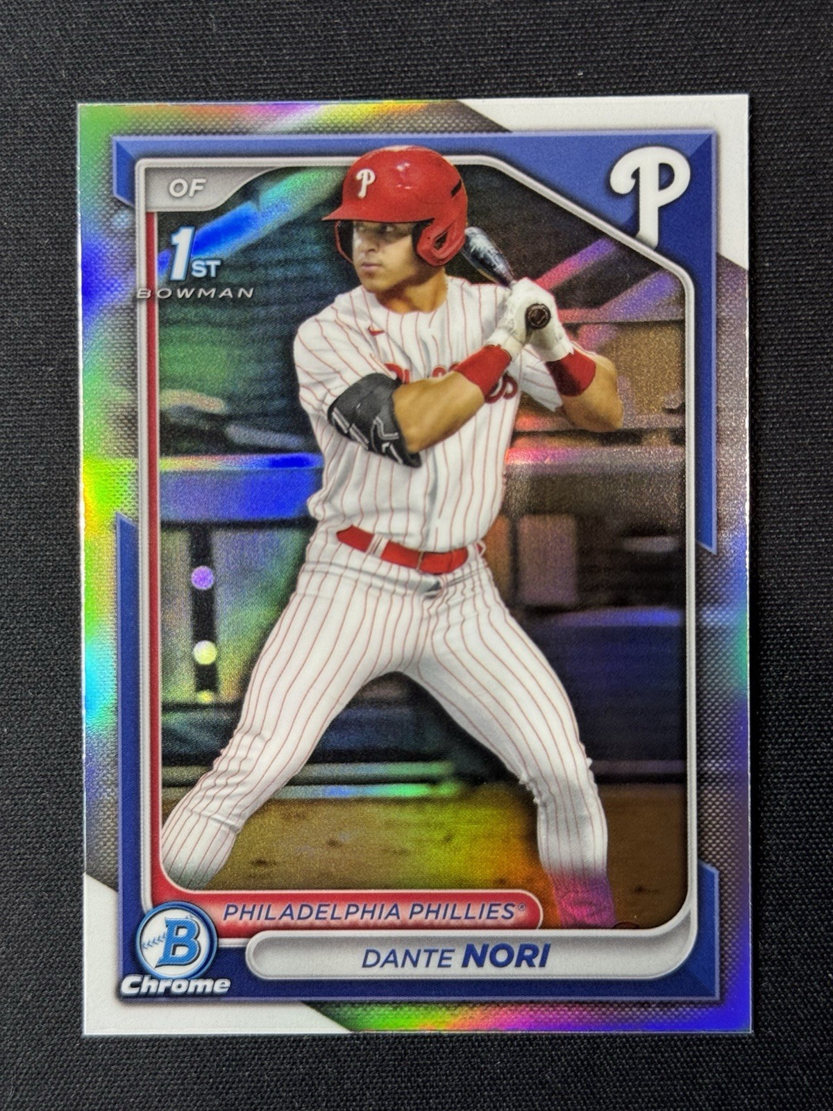 DANTE NORI 2024 BOWMAN CHROME 1ST REFRACTOR ROOKIE RC CARD #BDC-16 PHILLIES