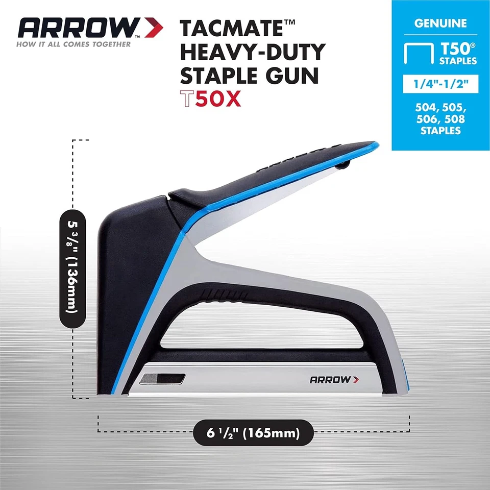 Arrow T50X Heavy-Duty Staple Gun for Upholstery, Furniture, Office, Decorating - Image 2 of 4