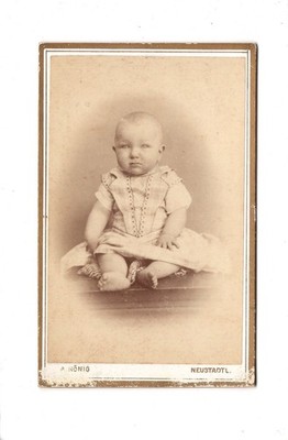 CDV Foto Kleinkind / Baby - Neustadtl / Bad Flinsberg 1880er