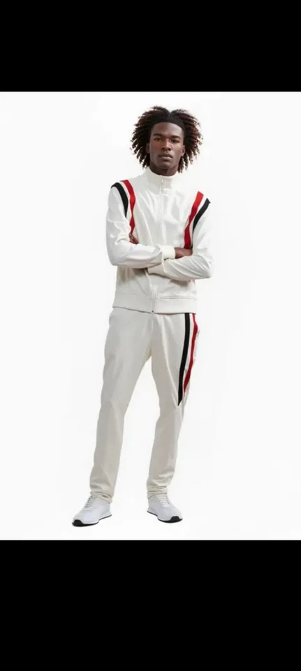 Blank State Men's Snap Track Sweatsuit Too And Bottom - Image 2 of 4