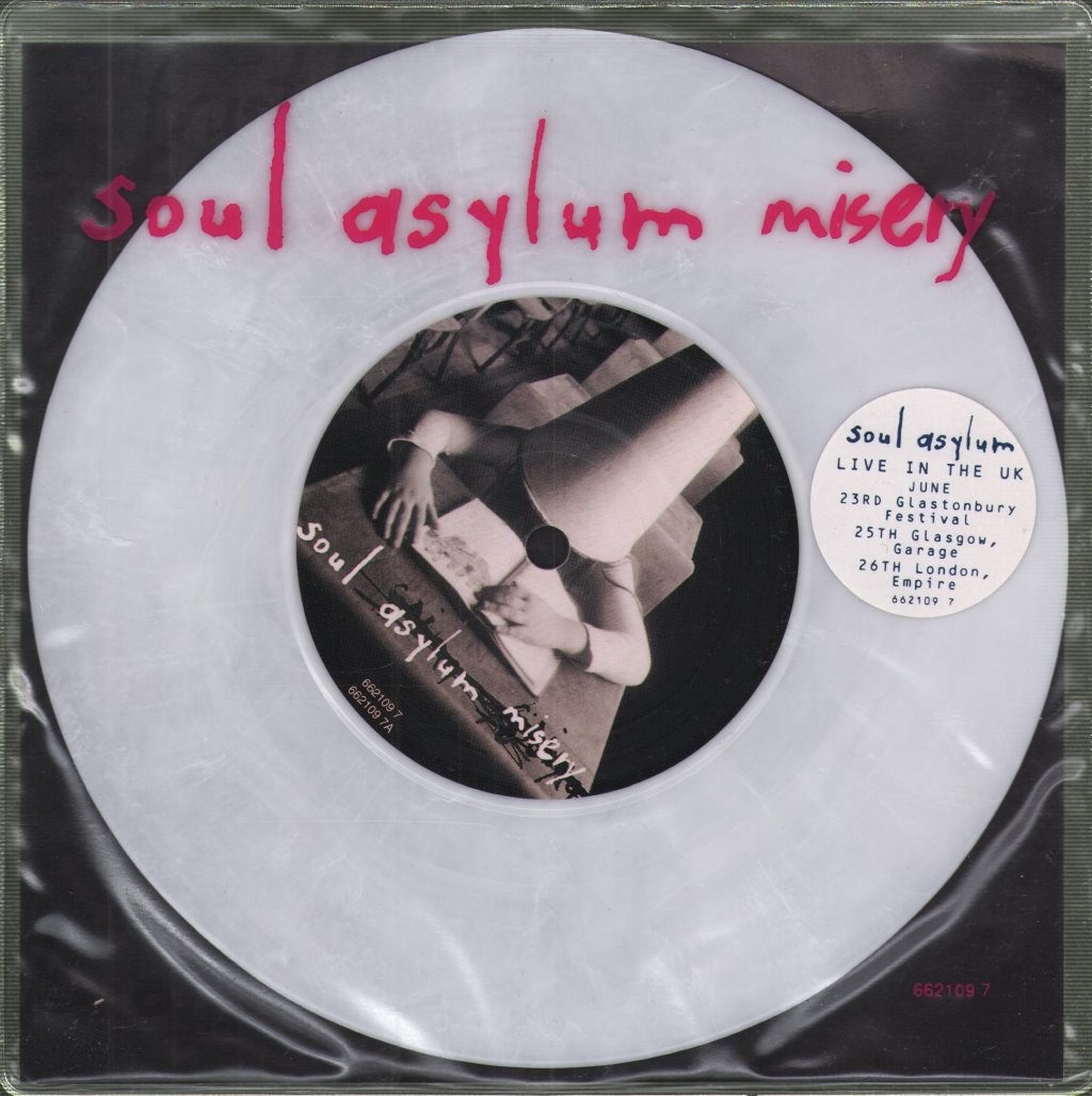 Soul Asylum Misery 7"" vinyl UK Columbia 1995 Limited edition white vinyl with
