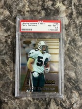 1996 Bowman’s Best Zach Thomas RC Rookie Card #175 NFL Miami Dolphins PSA 8.5. rookie card picture