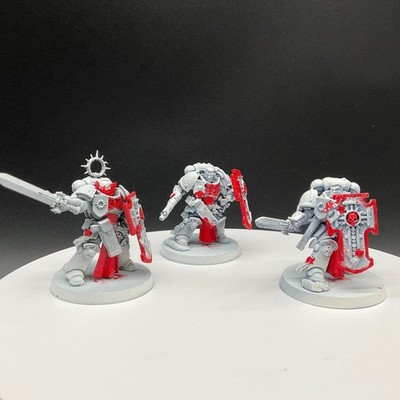 Warhammer 40K Space Marines Bladeguard Veterans unit of 3 Assembled (b)