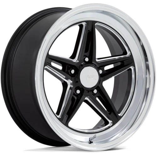(Set of 4) American Racing VN514 Groove 18x7 5x4.5" +0 Black/Milled Wheels Rims Foto 3 de 4
