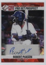 2021 Leaf Pro Set Metal 1990 Base Red Crystals Robert Puason #PS0-RP1 Auto 0rd2