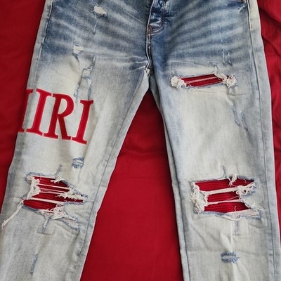 Amiri Men's High-end Casual Fashion Personality Vintage Jeans Size 28-40 (2201)