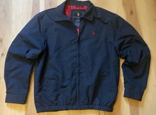 U.S. Polo Assn. Men's Navy Blue Windbreaker Jacket M Logo Embroidered Full Zip